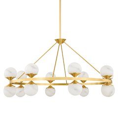 Grafton Chandelier, Aged Brass