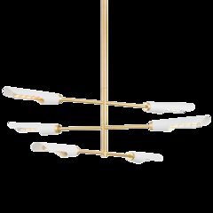 Harperrose Chandelier, Aged Brass