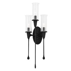 Chisel Wall Sconce, Black Iron