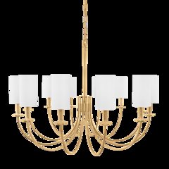 Mason Chandelier, Aged Brass