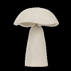 Soloma Table Lamp, Patina Brass, Ceramic Artisan White