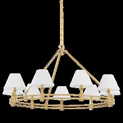 Howard Chandelier, Aged Brass