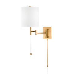 Englewood Plug-In Sconce, Aged Brass