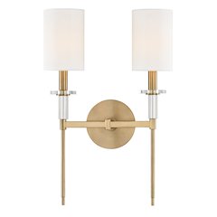Amherst Wall Sconce, Aged Brass