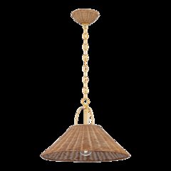 Davida Pendant, Aged Brass