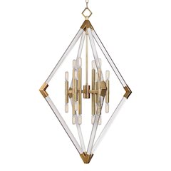 Lyons Chandelier, Aged Brass