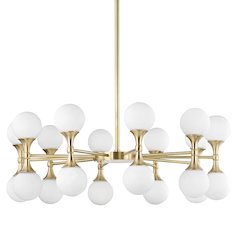 Astoria Chandelier, Aged Brass
