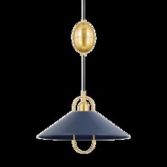 Mariel Pendant, Aged Brass