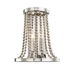 Spool Wall Sconce, Polished Nickel