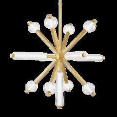 Atom Chandelier, Vintage Brass