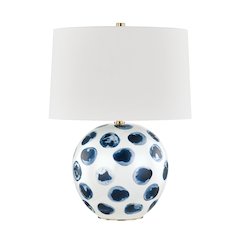 Blue Point Table Lamp, White