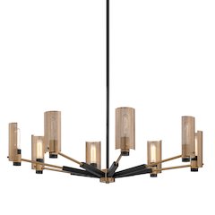 Pilsen Chandelier, Soft Off Black