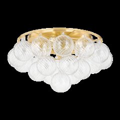 Mimi Flush Mount, Aged Brass