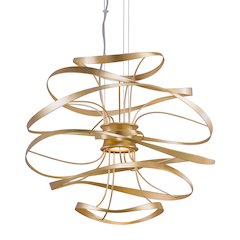 Calligraphy Chandelier, Gold Leaf