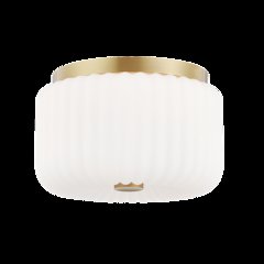 Lydia Flush Mount, Aged Brass