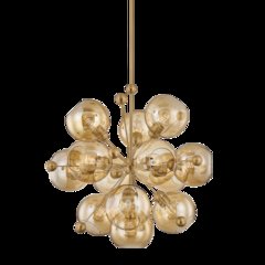 Ellory Chandelier, Patina Brass