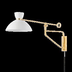 Cranbrook Plug-In Sconce, Aged Brass