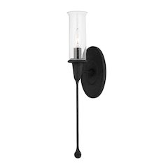 Chisel Wall Sconce, Black Iron