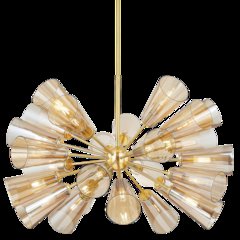 Hartwood Chandelier, Aged Brass