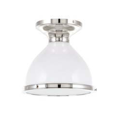 Randolph Semi Flush, Polished Nickel
