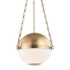 Sphere No.2 Pendant, Aged Brass