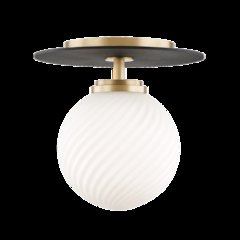 Ellis Semi Flush, Aged Brass
