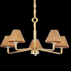 Issa Chandelier, Aged Brass