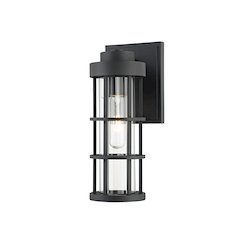 Mesa Exterior Wall Sconce, Texture Black
