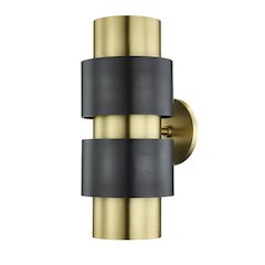 Cyrus Wall Sconce, Aged Brass, Old Bronze