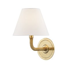 Curves No.1 Wall Sconce, Aged Brass