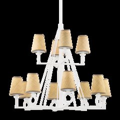 Pendelton Chandelier, White Plaster