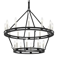 Sutton Chandelier In Textured Black  Color