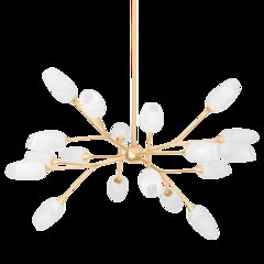 Aldean Chandelier, Vintage Gold Leaf