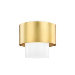 Corinth Flush Mount, Aged Brass