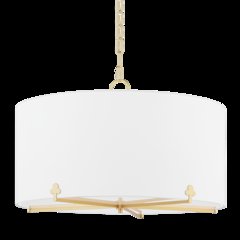 Darlene Chandelier, Aged Brass