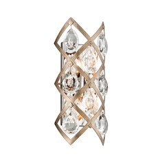 Tiara Wall Sconce, Stria Gold Leaf