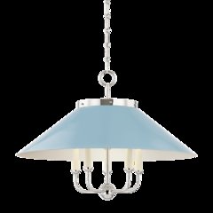 Clivedon Chandelier, Polished Nickel