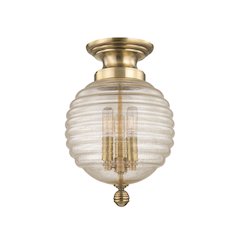 Coolidge Flush Mount, Aged Brass