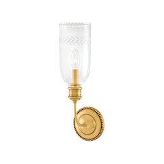 Lafayette Wall Sconce, Aged Brass