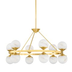 Grafton Chandelier, Aged Brass
