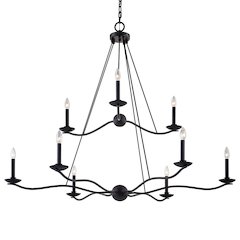 Sawyer Chandelier, Forged Iron