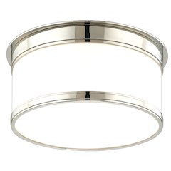 Geneva Flush Mount, Polished Nickel