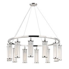 Marley Chandelier, Polished Nickel
