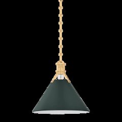 Painted No. 2 Pendant, Aged Brass