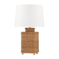 Weaver Table Lamp, Gold Leaf