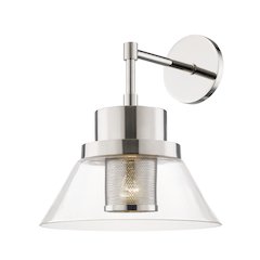 Paoli Wall Sconce, Polished Nickel