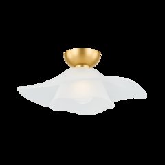 Netherlee Flush Mount, Aged Brass