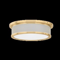 Ashdown Flush Mount, Aged Brass