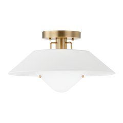 Otto Flush Mount, Patina Brass