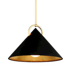 Charm Pendant, Gold Leaf